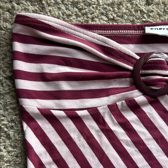 Y2K Vintage 90s Energie Striped Tube Top - Picture 7 of 8